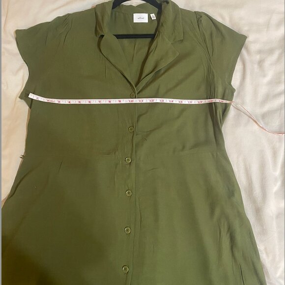 Wilfred Green Button Down Shirt Dress - Picture 10 of 12